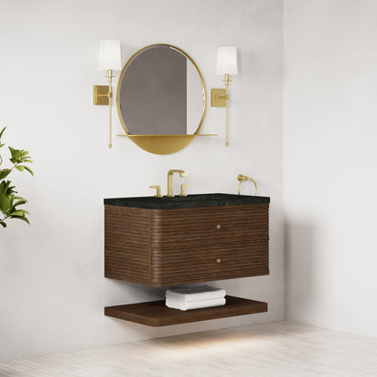 Renovate for Less Atlanta Allamari 36" Single Vanity, Sable w/ 3 CM Phantome Eclos Top
