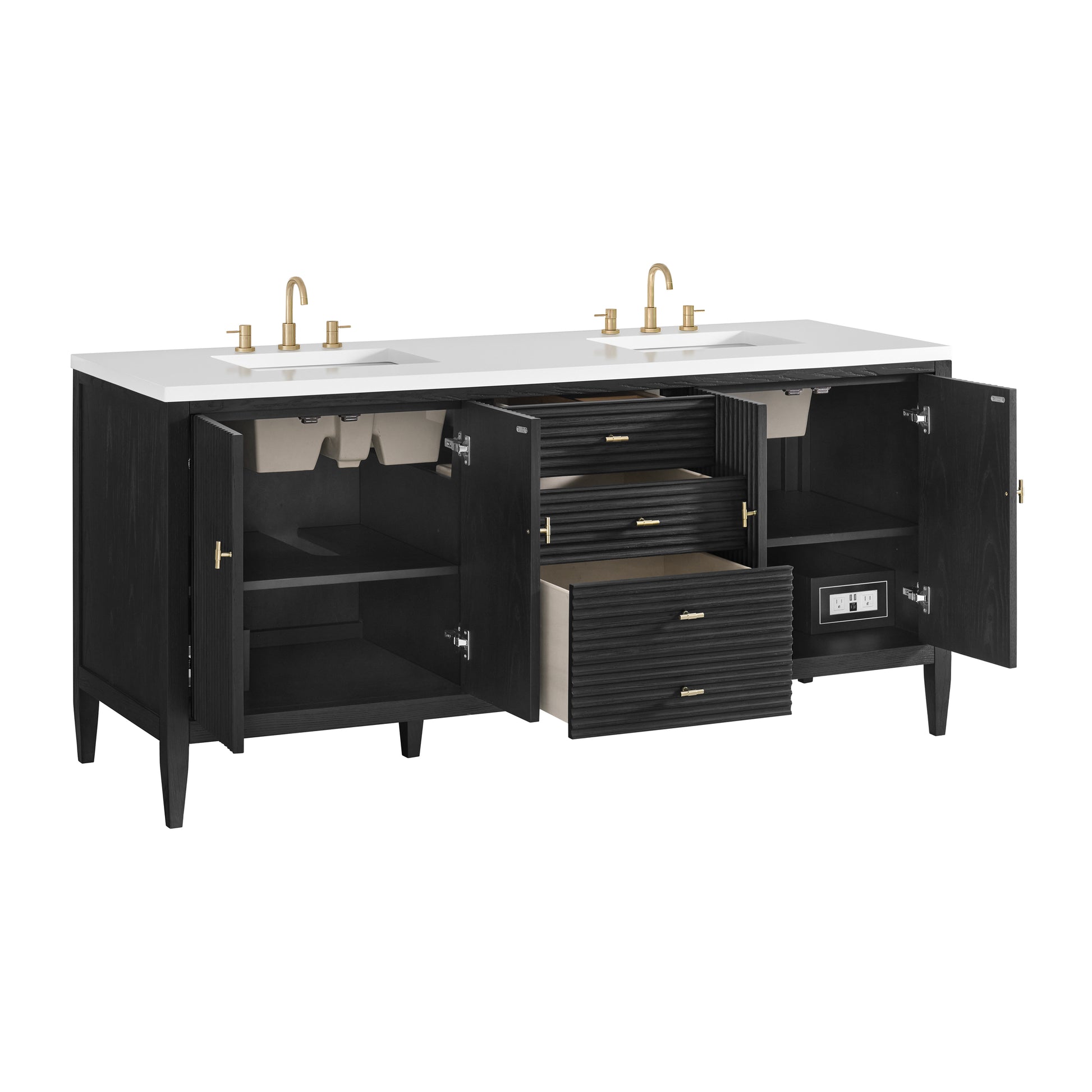 Renovate for Less Atlanta Myrrin 72" Vanity, Carbon Oak
