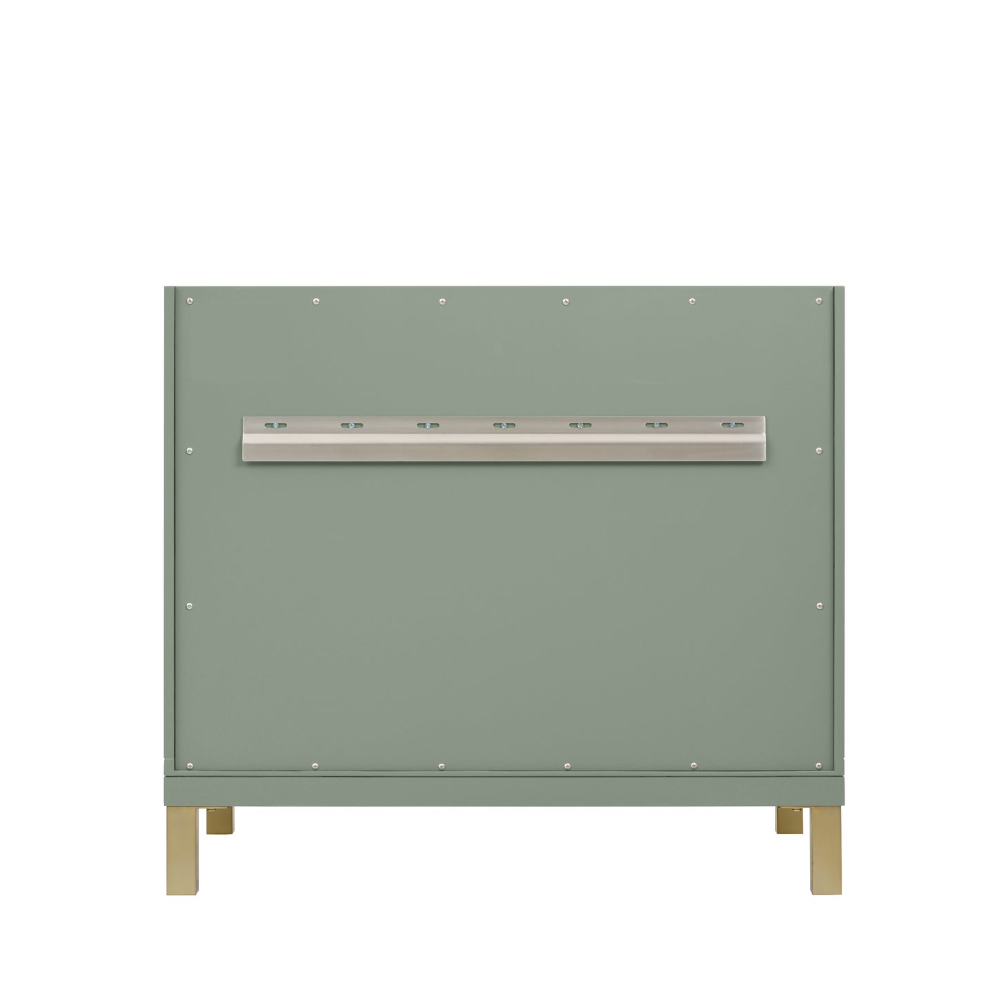 Renovate for Less Atlanta Chicago 36" Single Vanity, Smokey Celadon, w/ Single Hole 3CM White Zeus Silestone® Top & Backsplash