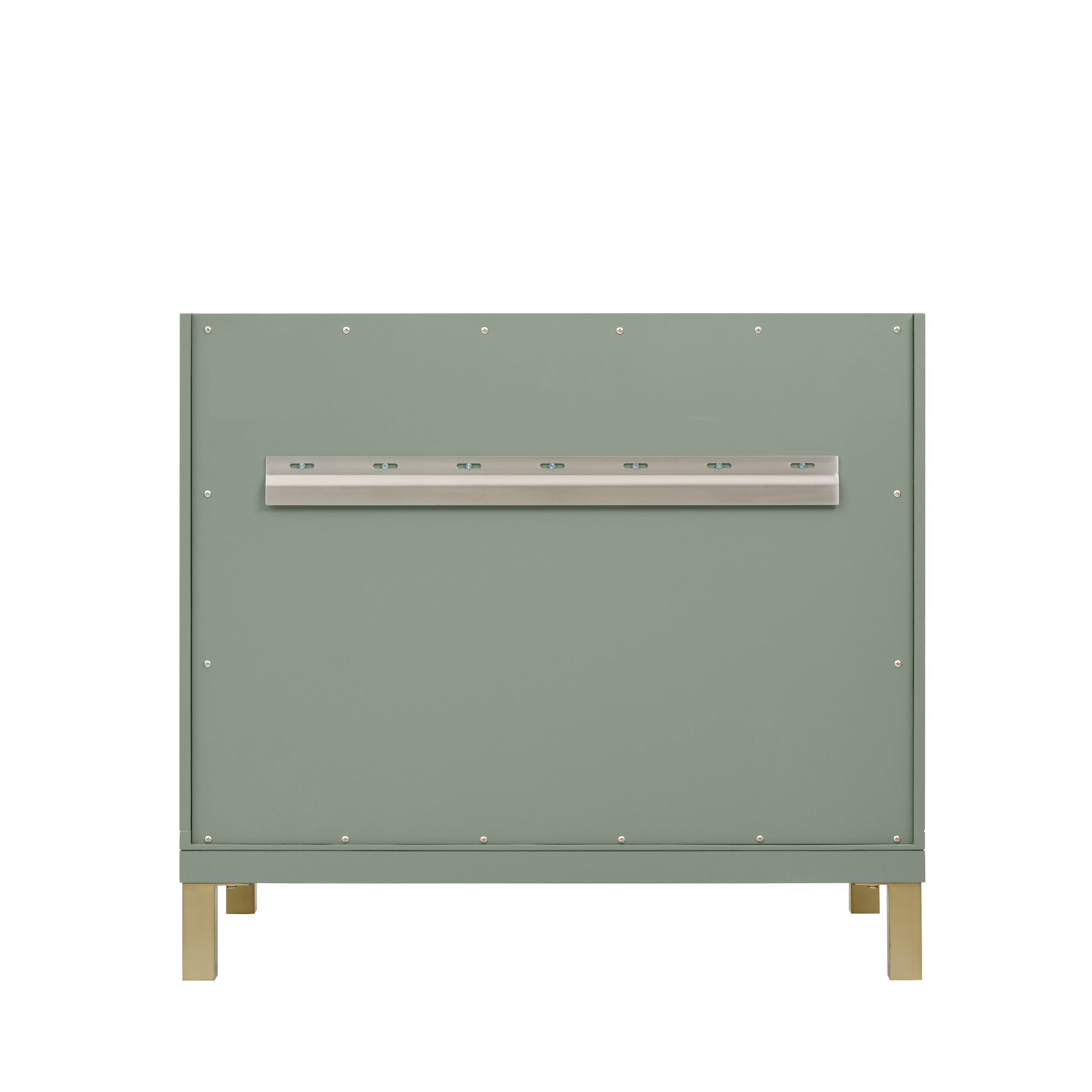 Renovate for Less Atlanta Chicago 36" Single Vanity, Smokey Celadon, w/ Single Hole 3CM White Zeus Silestone® Top & Backsplash