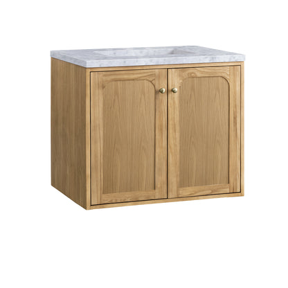 Renovate for Less Atlanta Laurent 30" Single Vanity, Light Natural Oak w/ 3 CM Carrara Marble Top