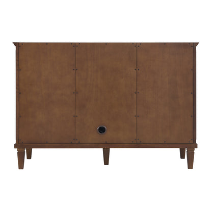 Renovate for Less Atlanta Lorelai 48" Single Vanity, Mid-Century Walnut w/ 3 CM Lime Delight Silestone Top