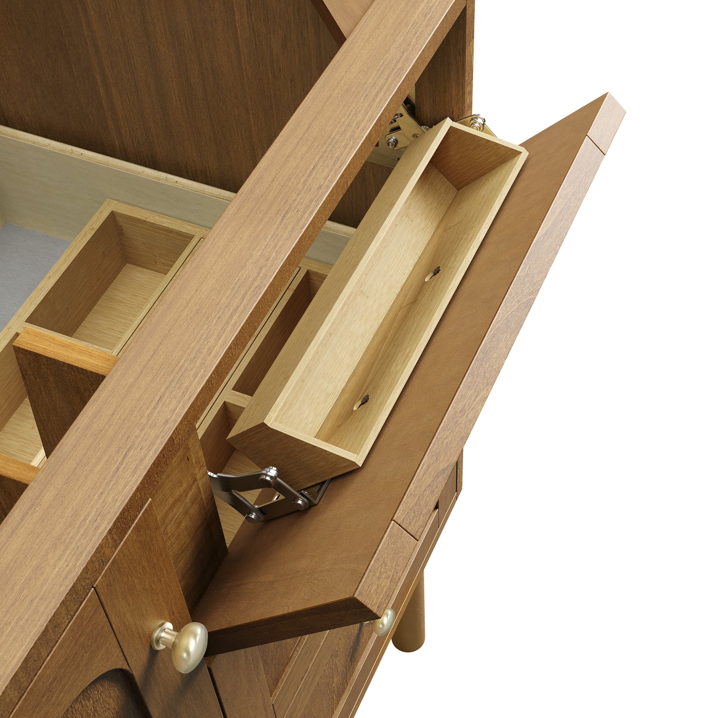 Renovate for Less Atlanta Laurent 36" Single Vanity, Honey Oak w/ 3 CM Parisien Bleu Silestone Top