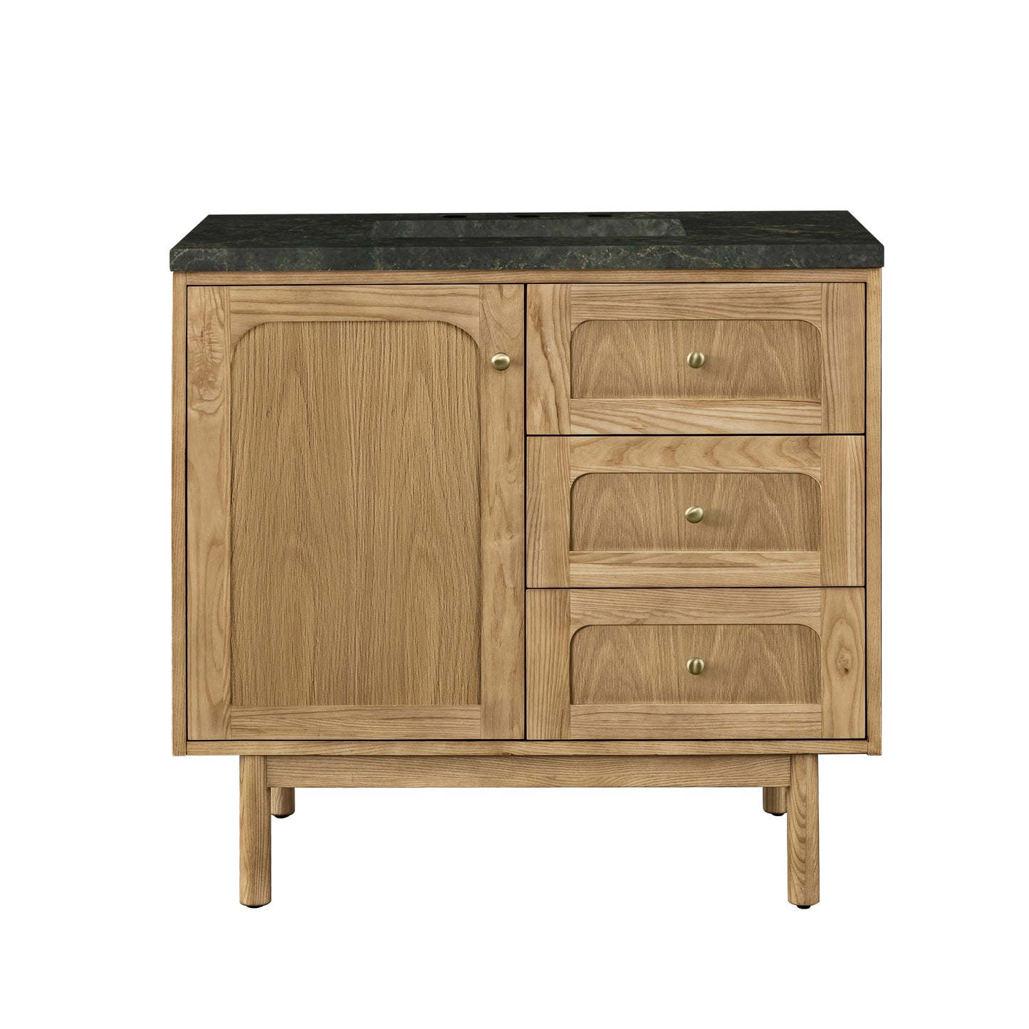 Renovate for Less Atlanta Laurent 36" Single Vanity, Light Natural Oak, w/ 3 CM Phantome Eclos Top