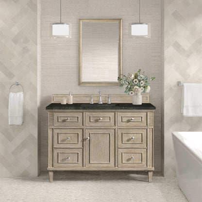 Renovate for Less Atlanta Lorelai 48" Single Vanity, Whitewashed Oak, w/ 3 CM Phantome Eclos Top