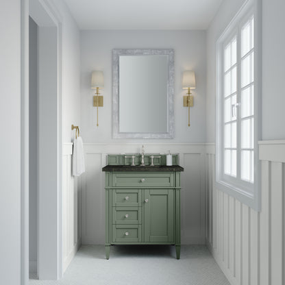 Renovate for Less Atlanta Brittany 30" Single Vanity, Smokey Celadon, w/ 3 CM Phantome Eclos Top