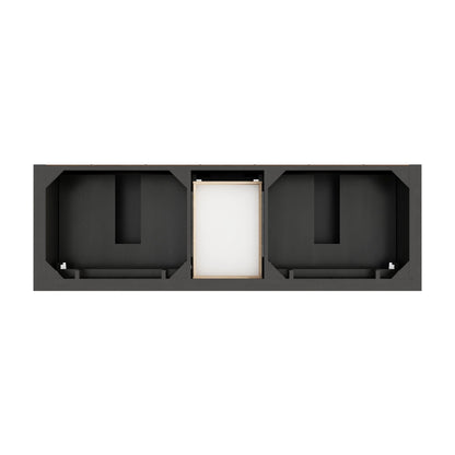 Brookfield 72" Double Vanity, Black Onyx w/ 3 CM Ethereal Noctis Silestone Top w/ FreePower Wireless Charger