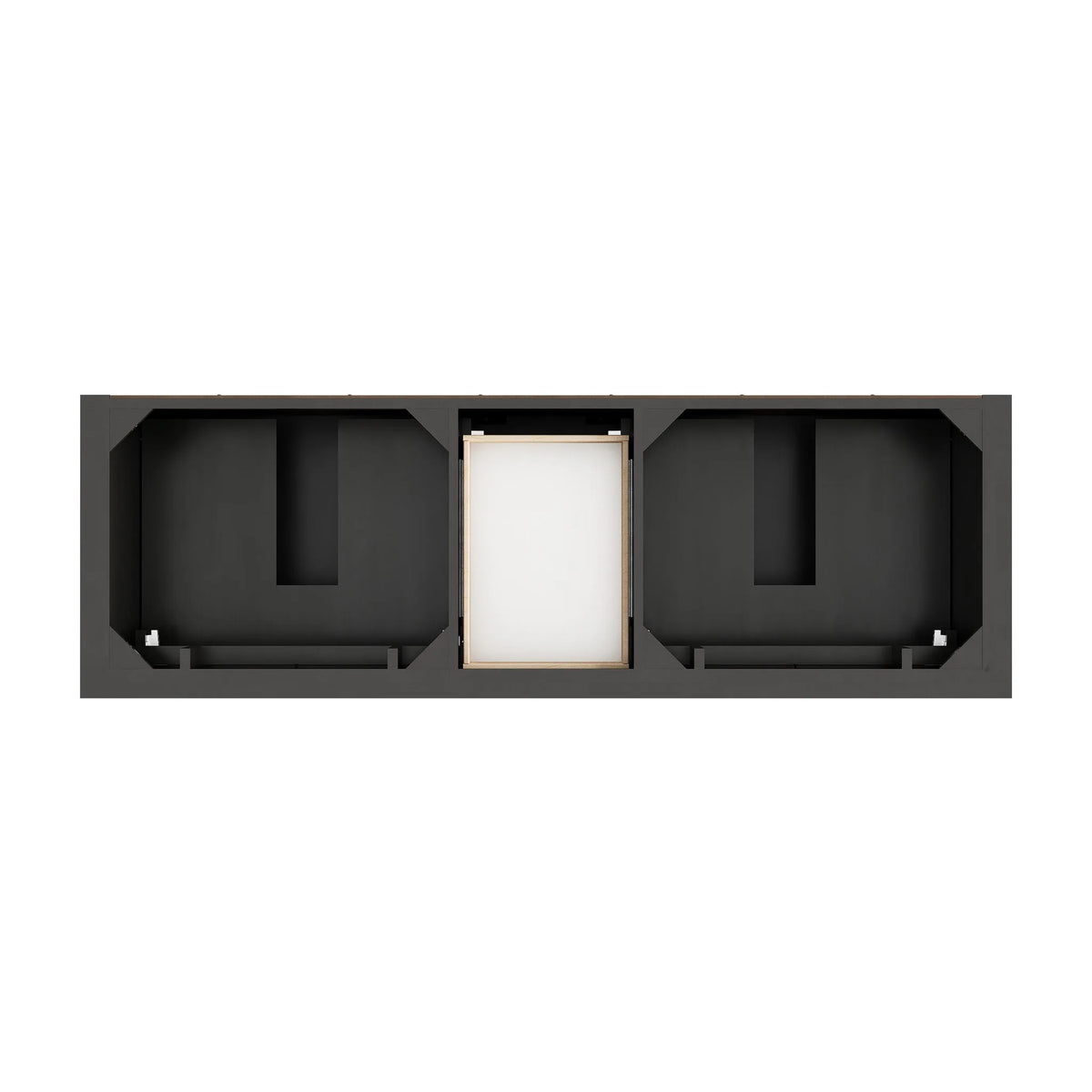 Brookfield 72" Double Vanity, Black Onyx w/ 3 CM Eternal Jasmine Pearl Silestone Top