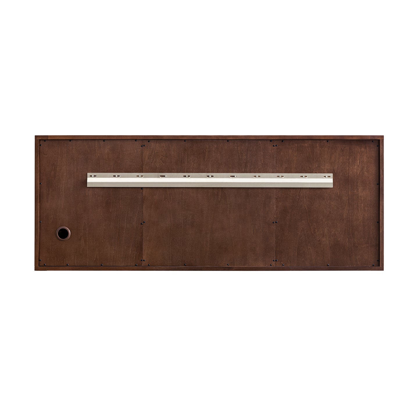 Renovate for Less Atlanta Amberly 60" Double Vanity, Mid-Century Walnut w/ 3 CM Ethereal Noctis Top