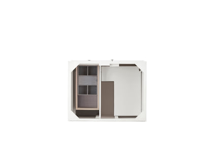 Renovate for Less Atlanta De Soto 30" Single Vanity, Bright White, w/ 3 CM Siberian Silestone Top