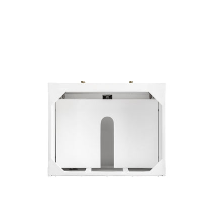 Renovate for Less Atlanta Breckenridge 30" Single Vanity, Bright White w/ 3 CM Charcoal Soapstone Top