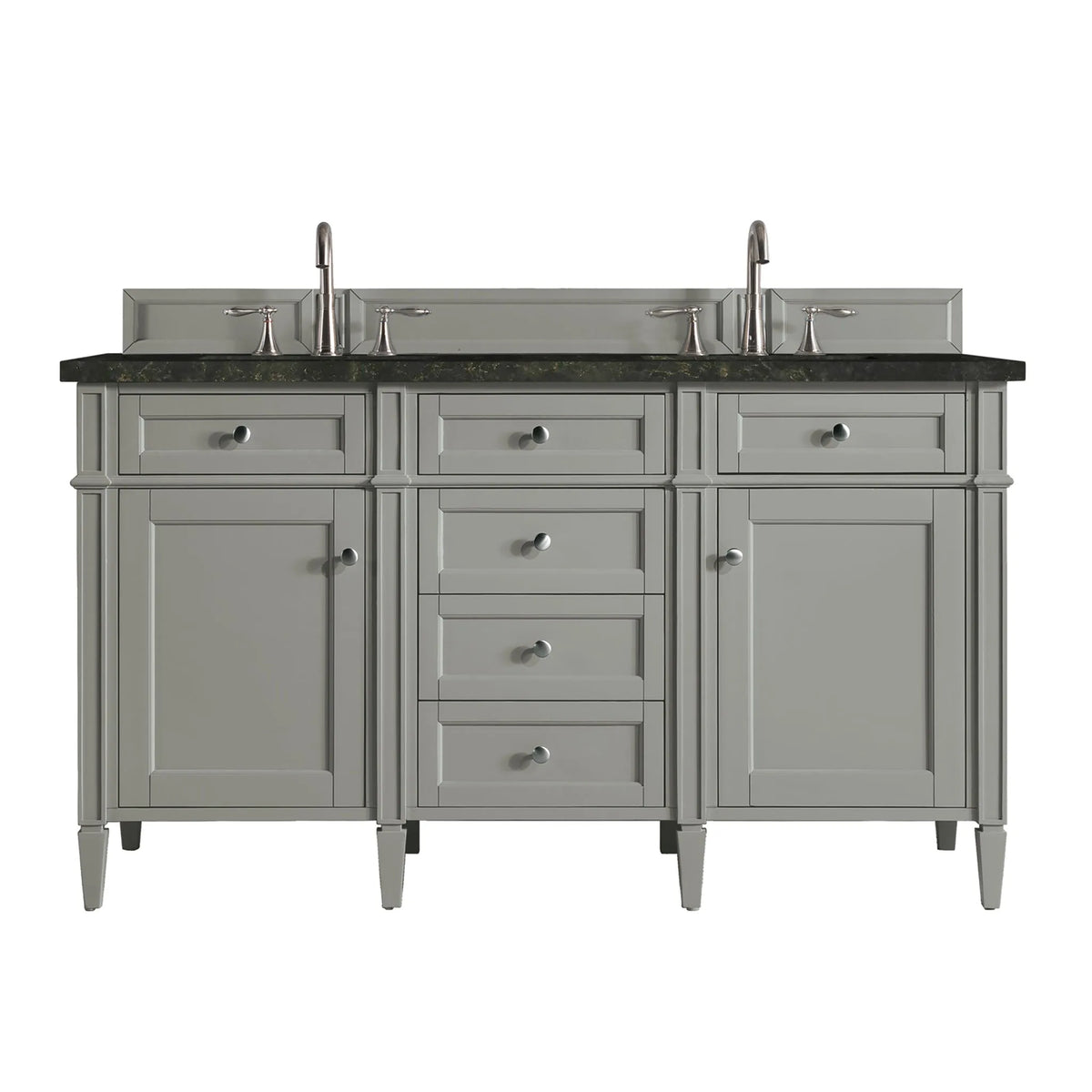 Brittany 60" Double Vanity, Urban Gray, w/ 3 CM Phantome Eclos Top