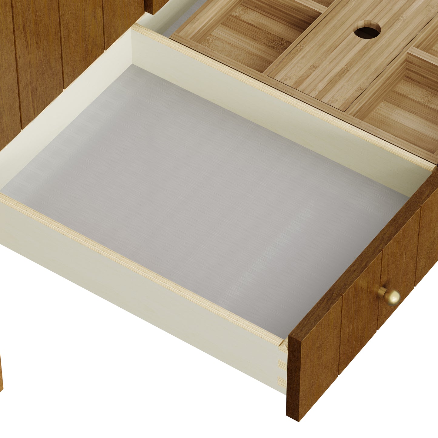 Renovate for Less Atlanta Hudson 30" Single Vanity, Honey Oak w/ 3 CM Charcoal Soapstone Silestone Top