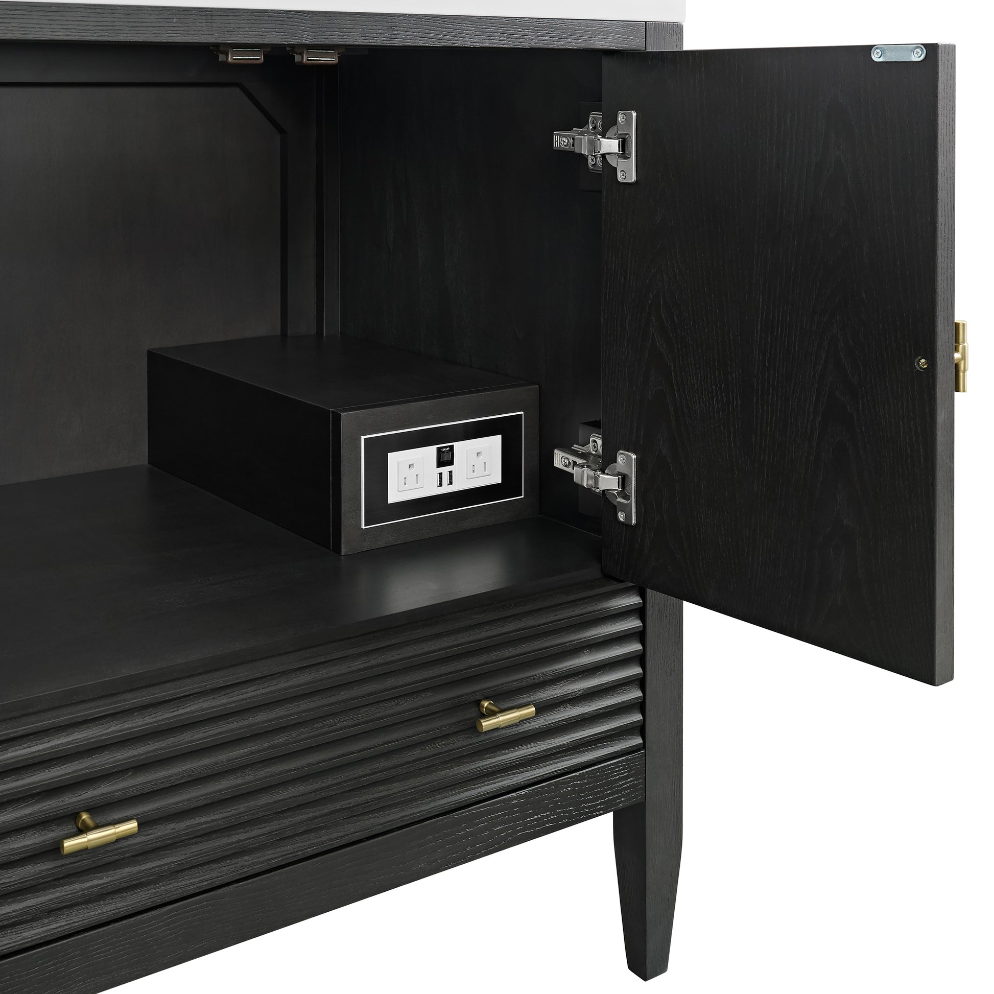 Renovate for Less Atlanta Myrrin 30" Single Vanity, Carbon Oak w/ 3 CM Phantome Eclos Top