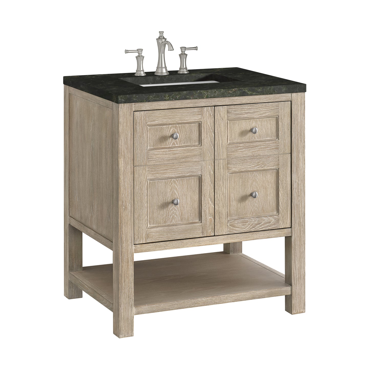 Renovate for Less Atlanta Breckenridge 30" Single Vanity, Whitewashed Oak, w/ 3 CM Phantome Eclos Top