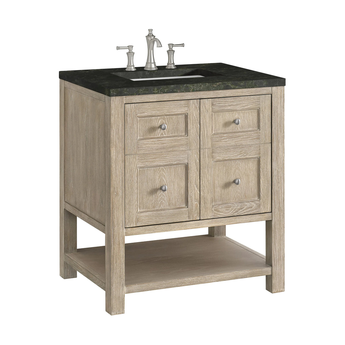 Breckenridge 30" Single Vanity, Whitewashed Oak, w/ 3 CM Phantome Eclos Top