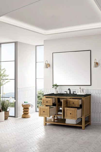 Breckenridge 48" Single Vanity, Light Natural Oak, w/ 3 CM Phantome Eclos Top