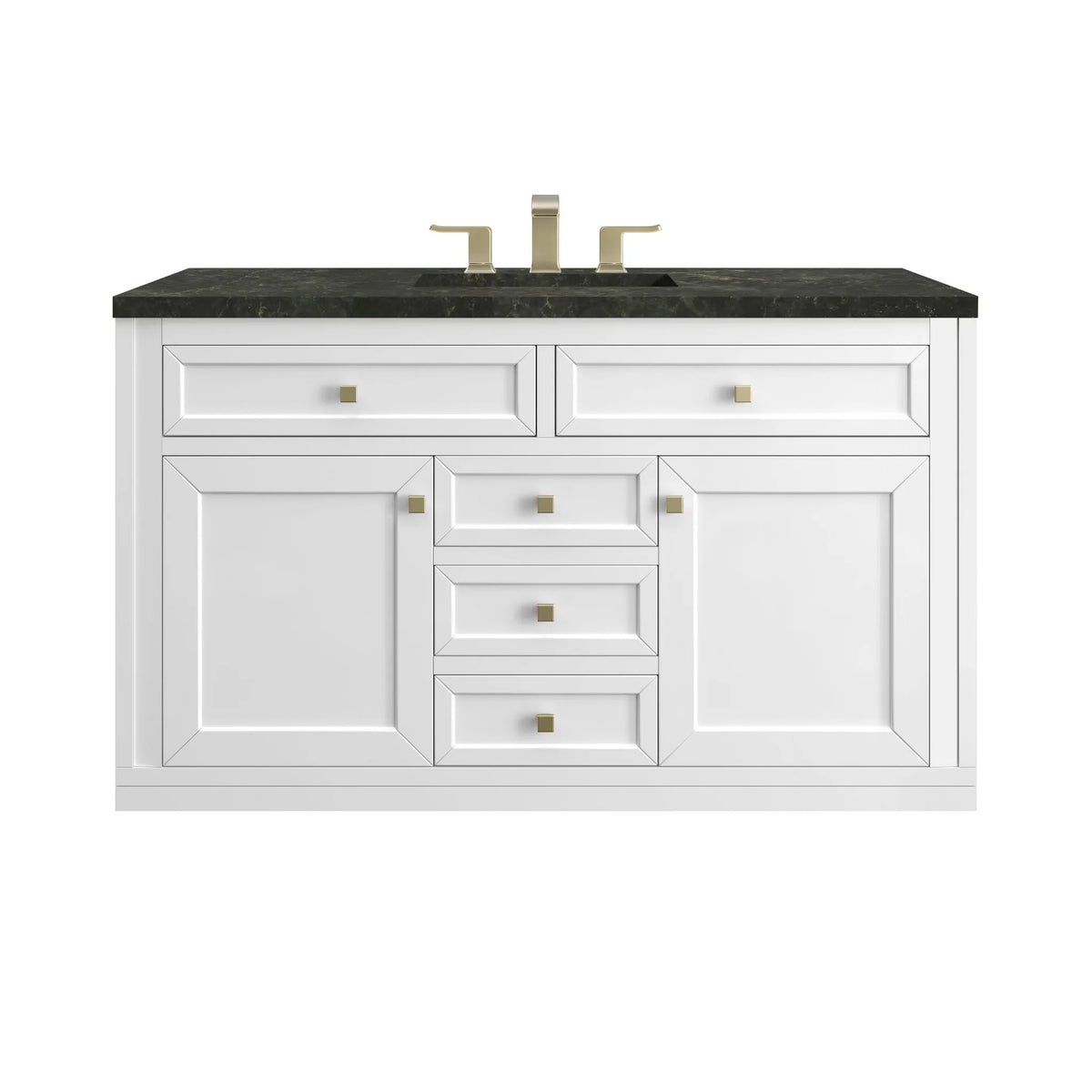 Chicago 48" Single Vanity, Glossy White, w/ 3 CM Phantome Eclos Top