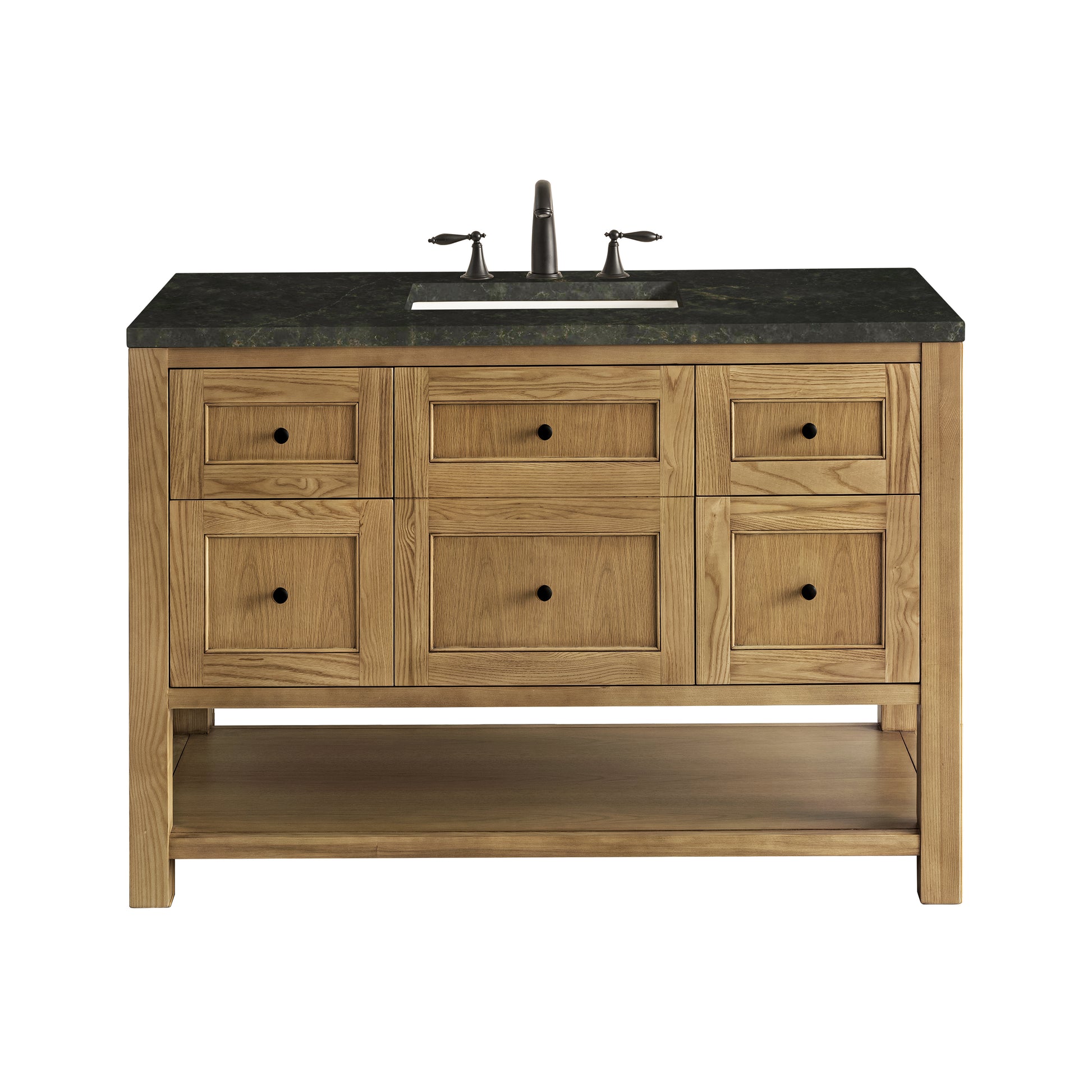 Renovate for Less Atlanta Breckenridge 48" Single Vanity, Light Natural Oak, w/ 3 CM Phantome Eclos Top