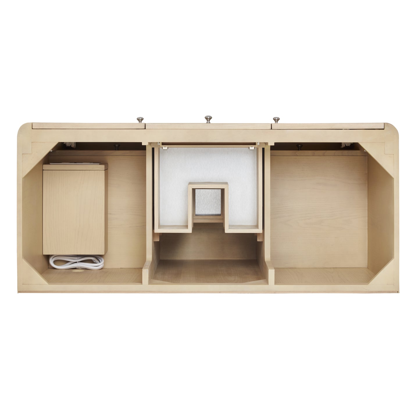 Renovate for Less Atlanta Gracyn 48" Single Vanity, Coastal Driftwood, w/ 3 CM White Zeus Quartz Top