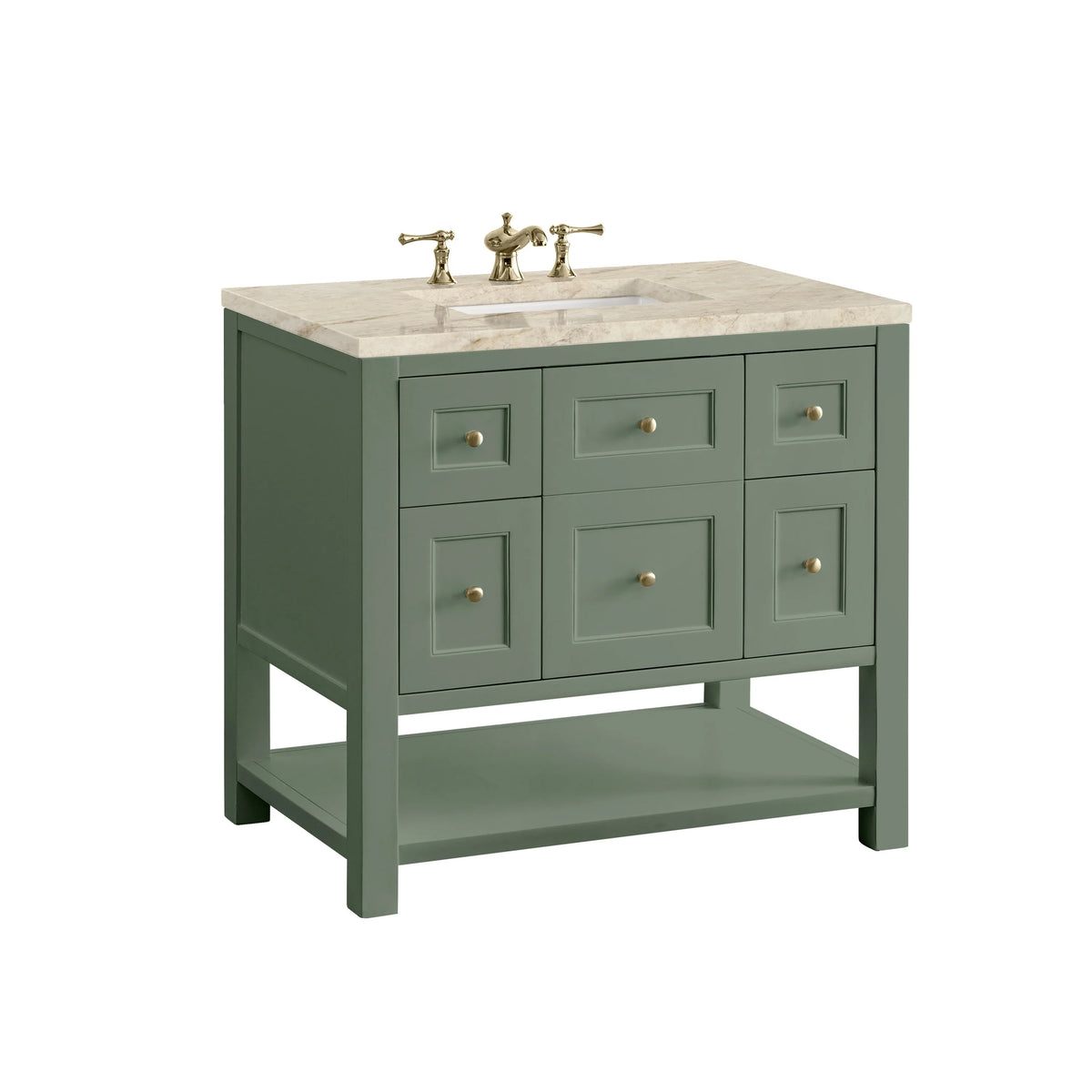 Breckenridge 36" Single Vanity, Smokey Celadon, w/ 3 CM Tajnar Eclos Top