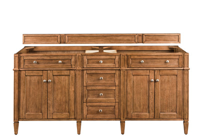 Renovate for Less Atlanta Brittany 72" Double Vanity Cabinet, Saddle Brown