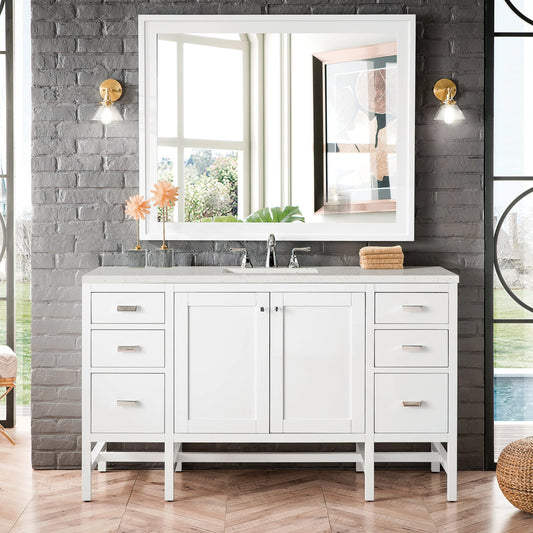 Addison 72" Double Vanity, Glossy White w/ 3 CM Lime Delight Silestone Top