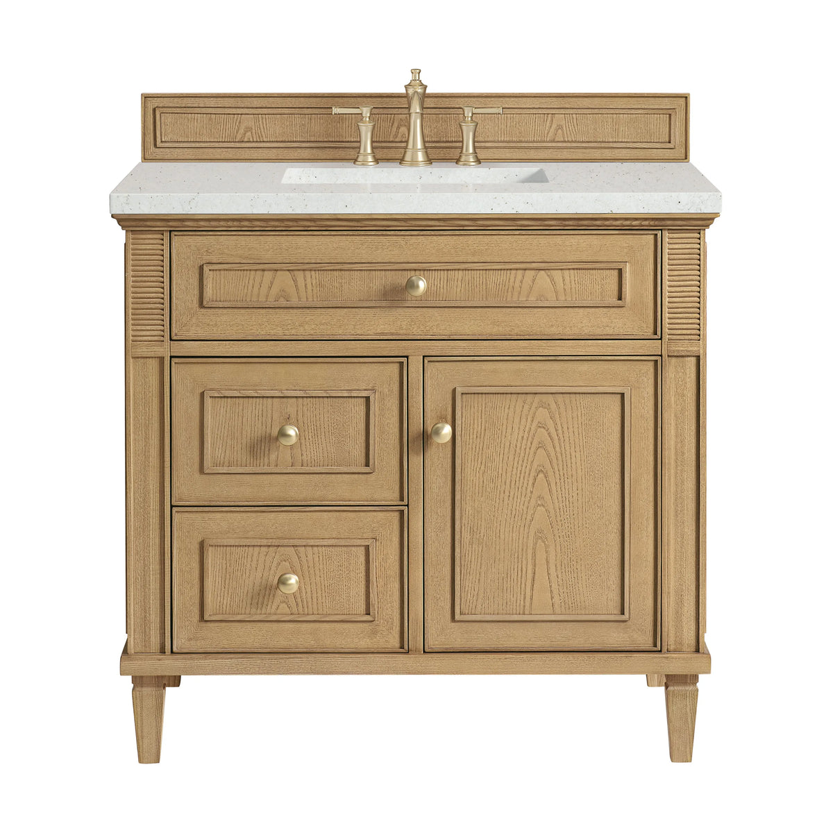 Lorelai 36" Single Vanity, Light Natural Oak w/ 3 CM Lime Delight Silestone Top