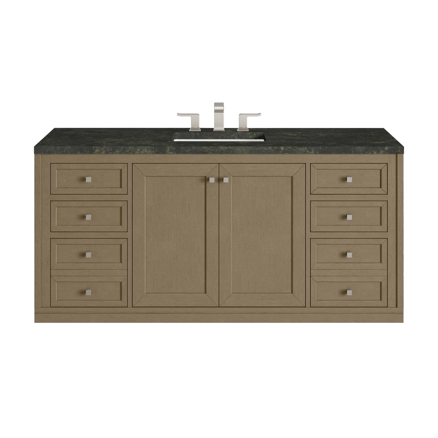 Renovate for Less Atlanta Chicago 60" Single Vanity, Walnut Whisper, w/ 3 CM Phantome Eclos Top