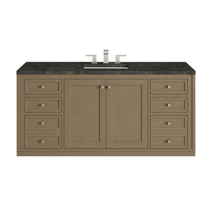 Renovate for Less Atlanta Chicago 60" Single Vanity, Walnut Whisper, w/ 3 CM Phantome Eclos Top
