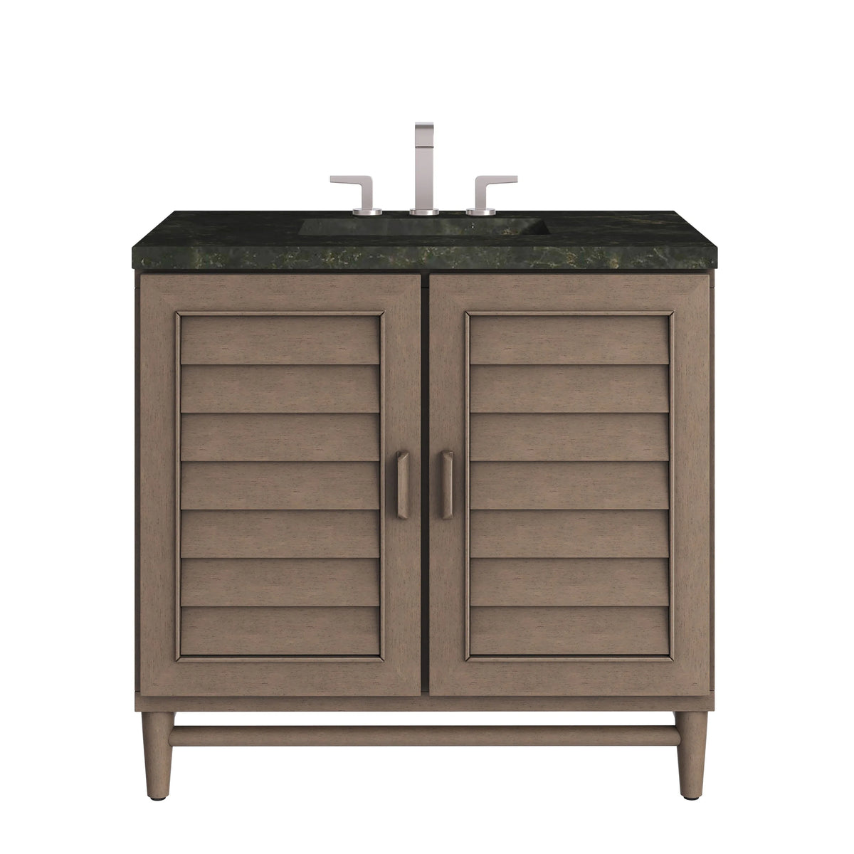 Portland 36" Single Vanity, Whitewashed Walnut, w/ 3 CM Phantome Eclos Top