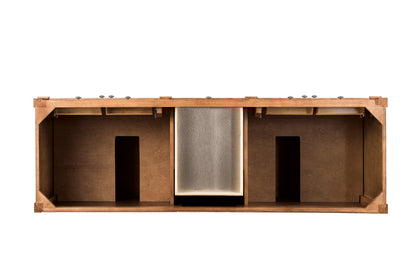 Renovate for Less Atlanta Brittany 72" Double Vanity Cabinet, Saddle Brown