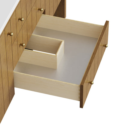 Renovate for Less Atlanta Hudson 60" Single Vanity, Honey Oak w/ 3 CM Tajnar Eclos Top