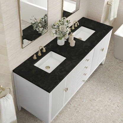 Renovate for Less Atlanta Myrrin 72" Vanity, Bright White, w/ 3 CM Phantome Eclos Top