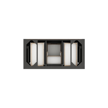 Brookfield 48" Single Vanity, Black Onyx w/ 3 CM Eternal Jasmine Pearl Silestone Top w/ FreePower Wireless Charger