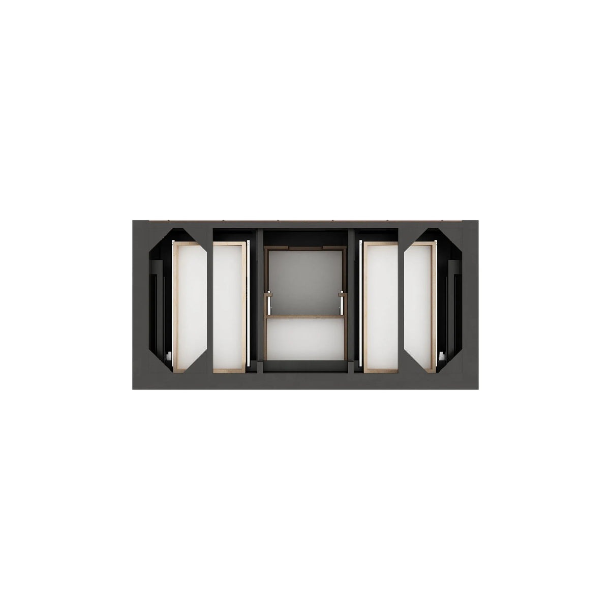 Brookfield 48" Single Vanity, Black Onyx w/ 3 CM Eternal Jasmine Pearl Silestone Top