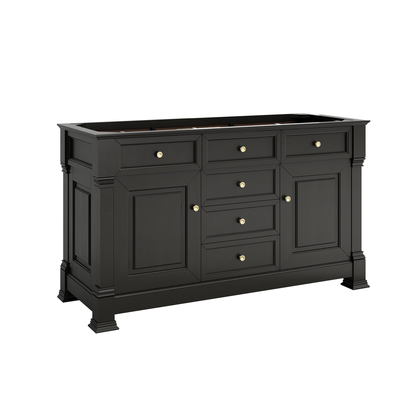 Renovate for Less Atlanta Brookfield 60" Double Vanity, Black Onyx