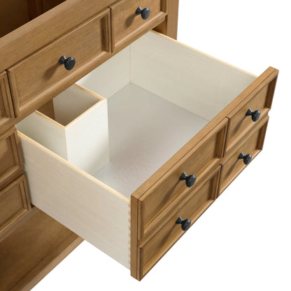 Malibu 72" Double Vanity, Amber Birch, w/ 3 CM Tajnar Eclos Top