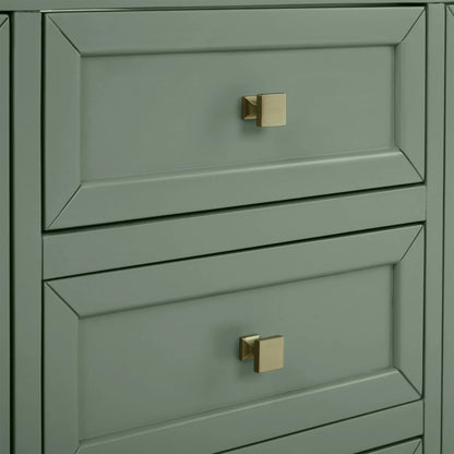 Chicago 72" Double Vanity, Smokey Celadon, w/ 3 CM Victorian Silver Silestone® Top