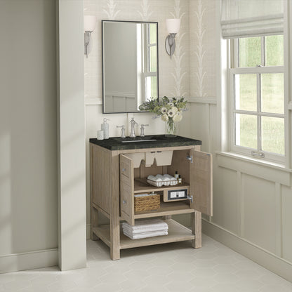 Renovate for Less Atlanta Breckenridge 30" Single Vanity, Whitewashed Oak, w/ 3 CM Phantome Eclos Top