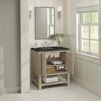 Breckenridge 30" Single Vanity, Whitewashed Oak, w/ 3 CM Phantome Eclos Top