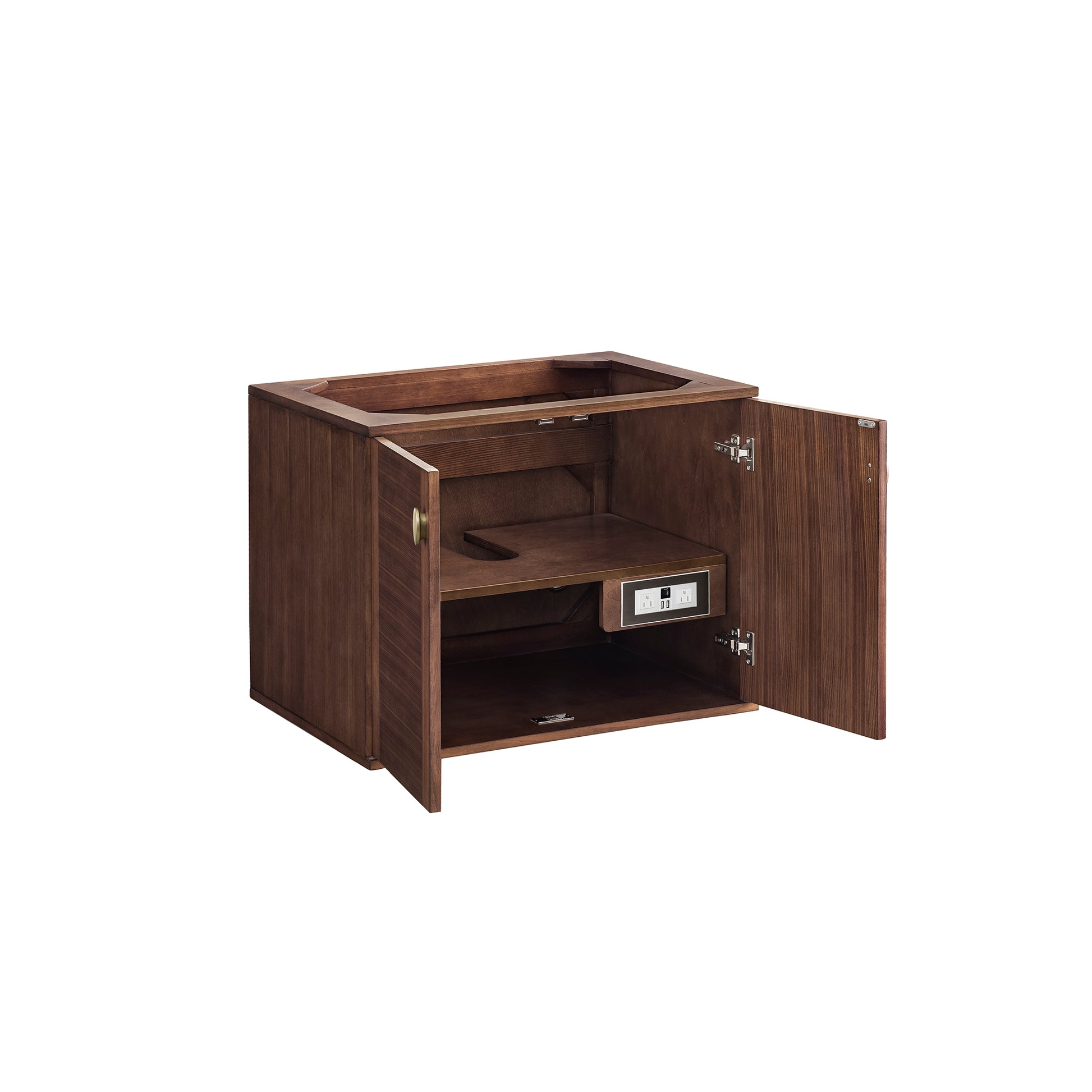 Renovate for Less Atlanta Amberly 30" Single Vanity, Mid-Century Walnut w/ 3 CM Victorian Silver Top