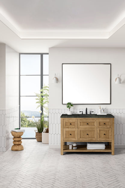 Renovate for Less Atlanta Breckenridge 48" Single Vanity, Light Natural Oak, w/ 3 CM Phantome Eclos Top