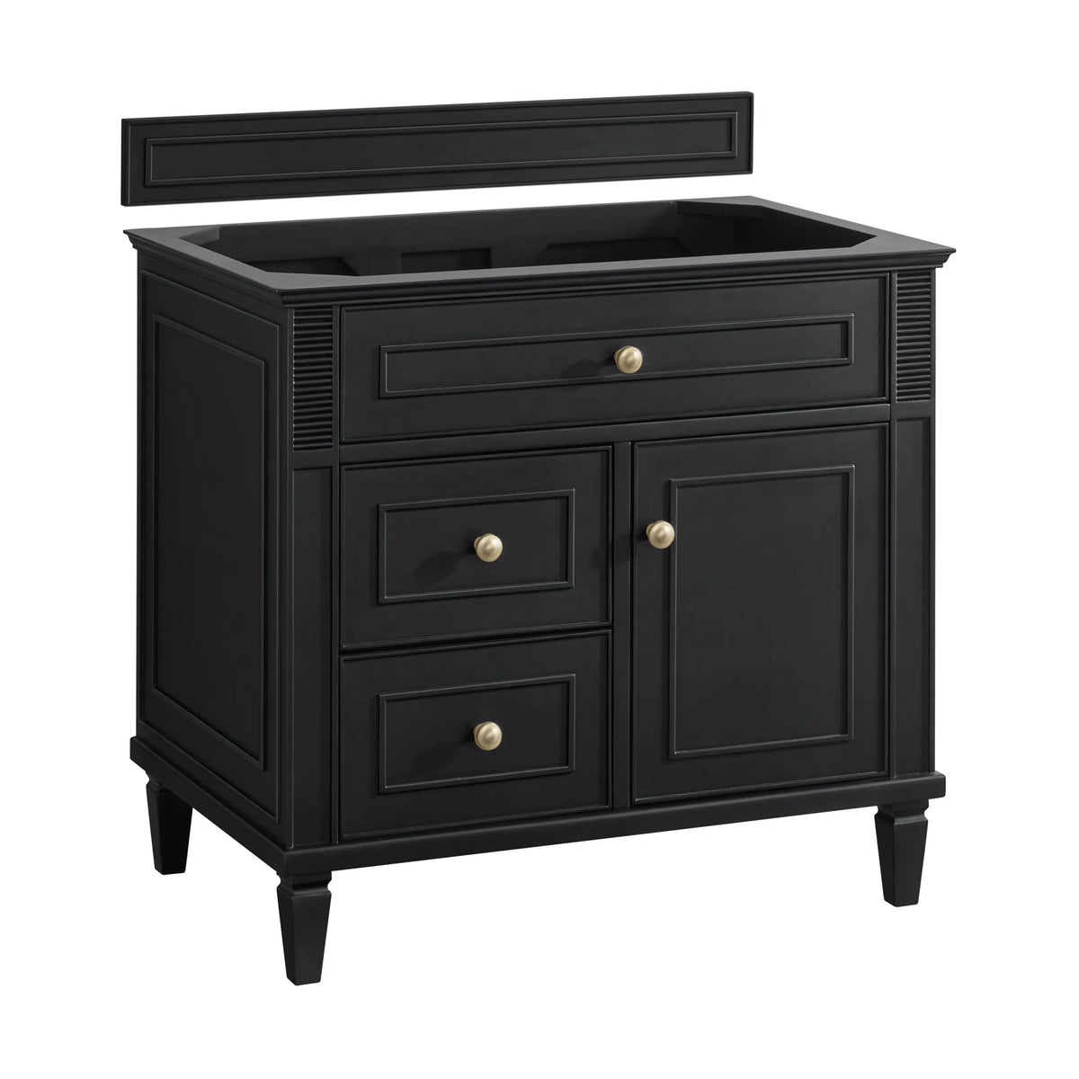 Lorelai 36" Single Vanity, Black Onyx, w/ 3 CM Phantome Eclos Top