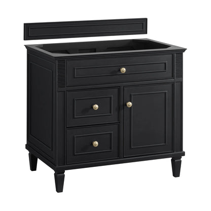 Lorelai 36" Single Vanity, Black Onyx, w/ 3 CM Phantome Eclos Top