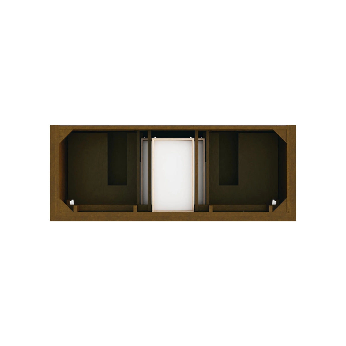 Brookfield 60" Double Vanity, Honey Oak, w/ 3 CM Tajnar Eclos Top w/FreePower Wireless Charger
