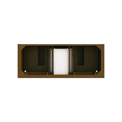 Brookfield 60" Double Vanity, Honey Oak, w/ 3 CM Tajnar Eclos Top w/FreePower Wireless Charger