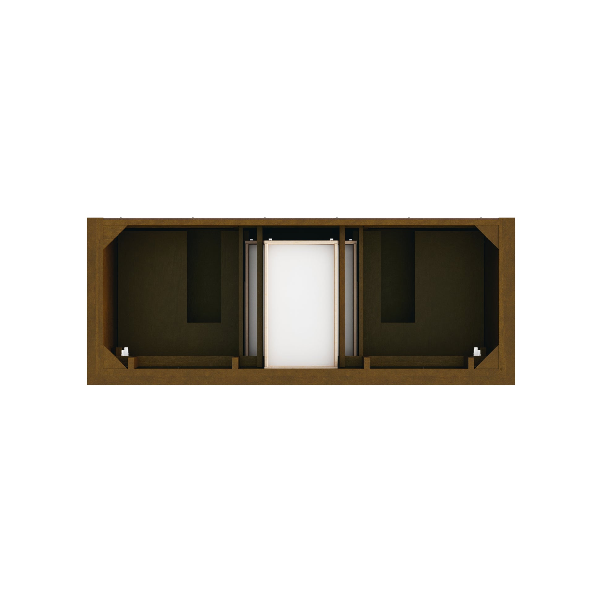 Renovate for Less Atlanta Brookfield 60" Double Vanity, Honey Oak, w/ 3 CM Siberian Silestone Top w/FreePower Wireless Charger