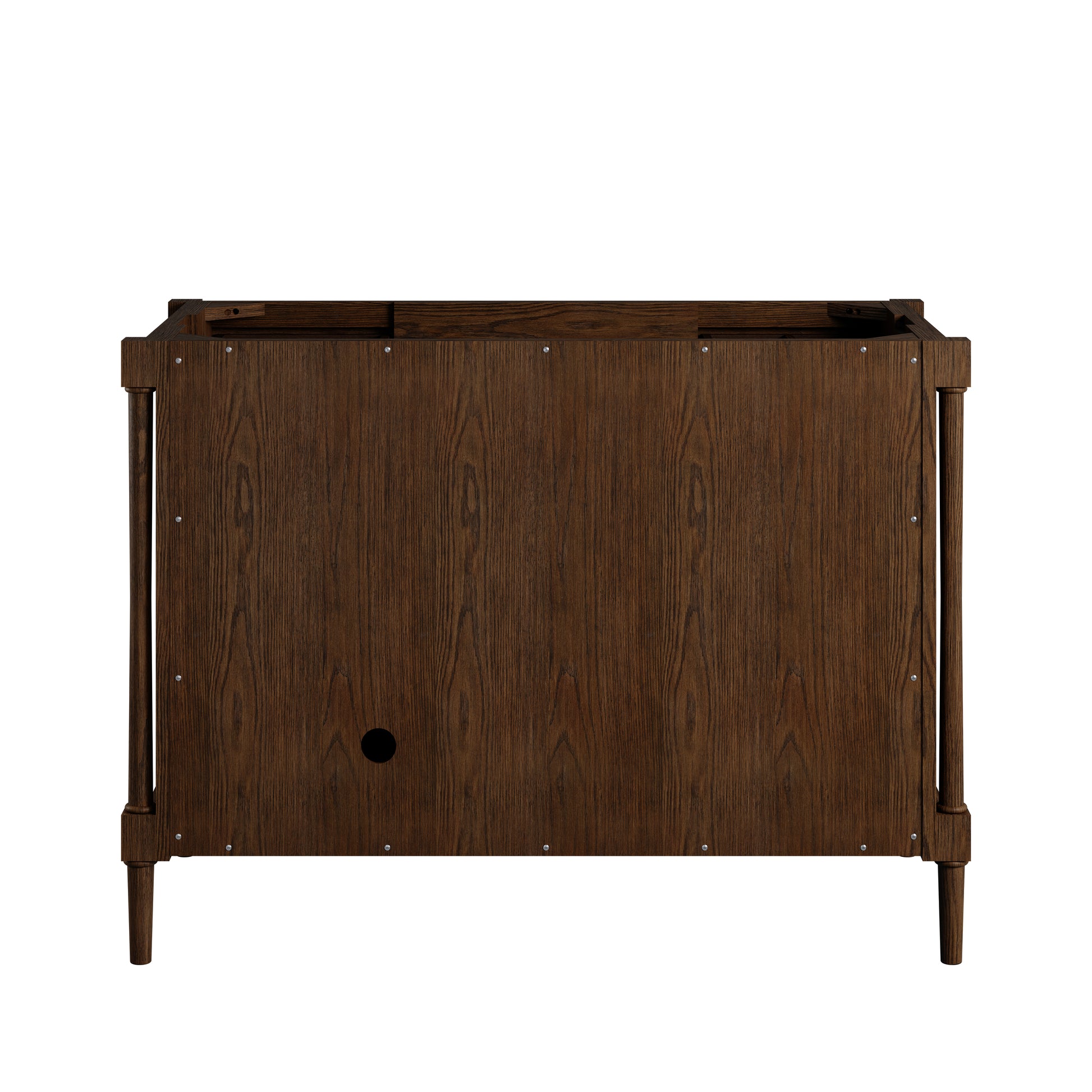 Renovate for Less Atlanta Kinnsden 48" Single Vanity, Sable Oak w/ 3 CM Eternal Jasmine Pearl Silestone Top