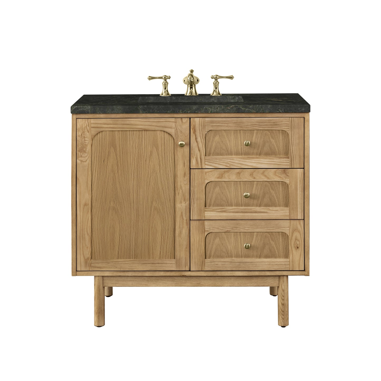 Renovate for Less Atlanta Laurent 36" Single Vanity, Light Natural Oak, w/ 3 CM Phantome Eclos Top